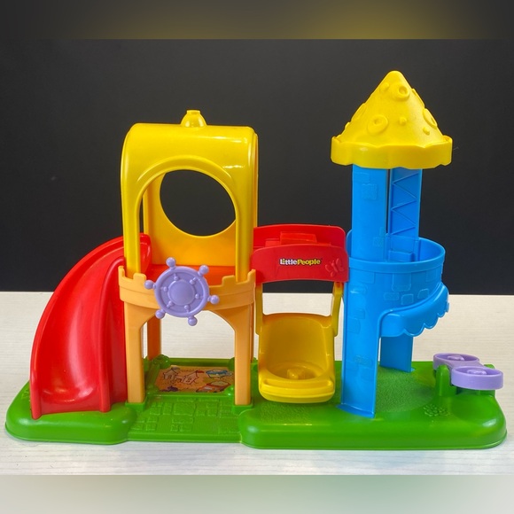 Fisher Price Little People Playground 2012 Slide, Seesaw And Swing (No Figures) - Picture 1 of 12